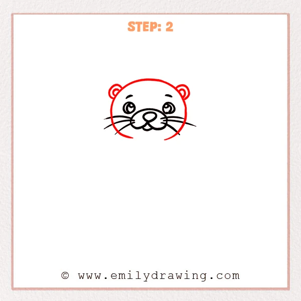 how to draw a sea otter - Step 2